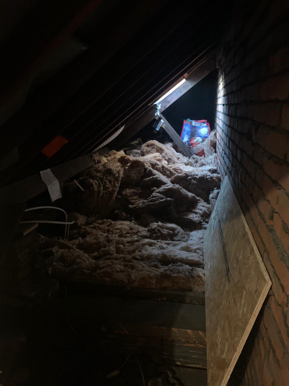 After knocking through the loft wall to reveal the loft space