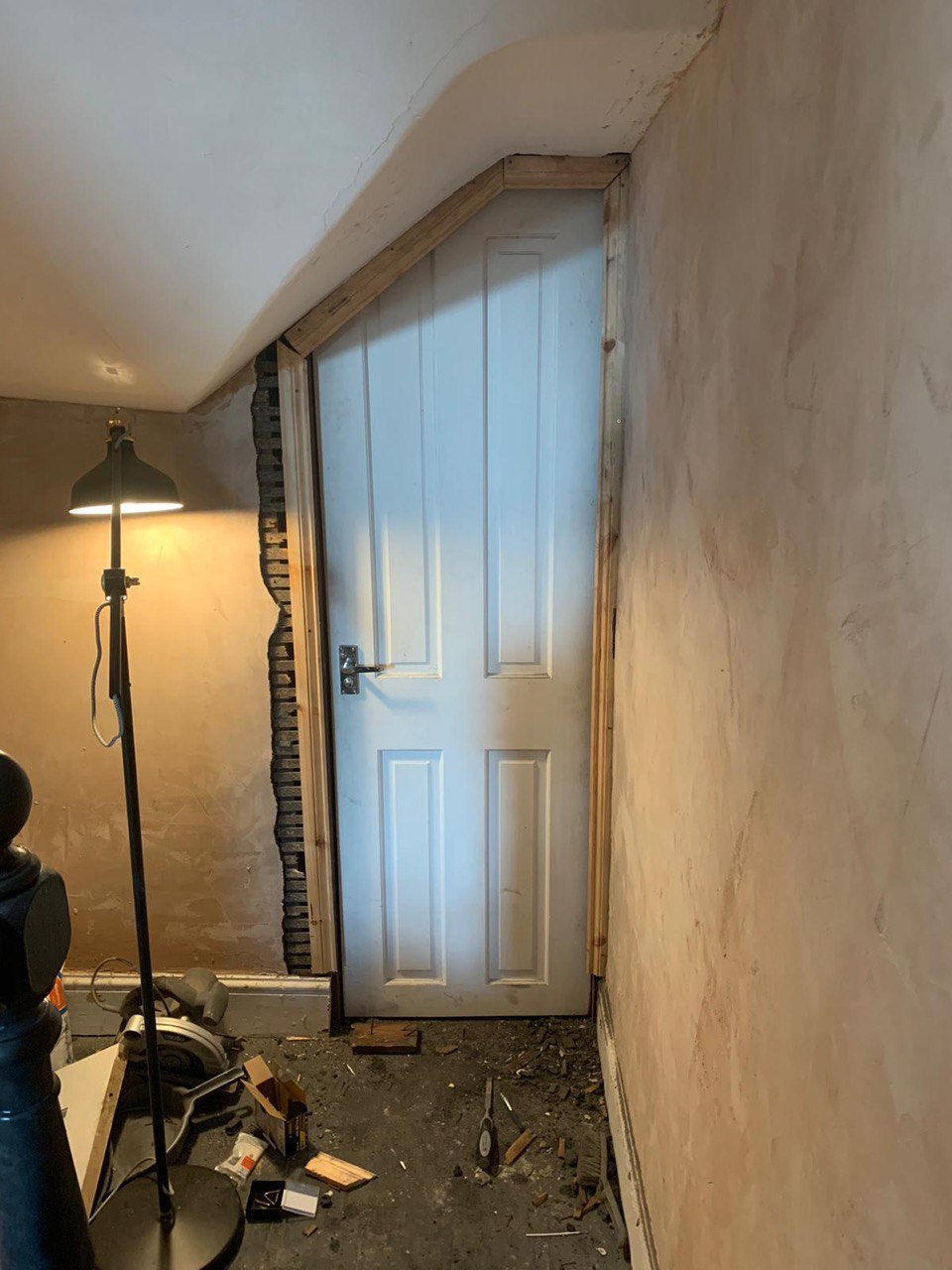 Adding a doorframe and door