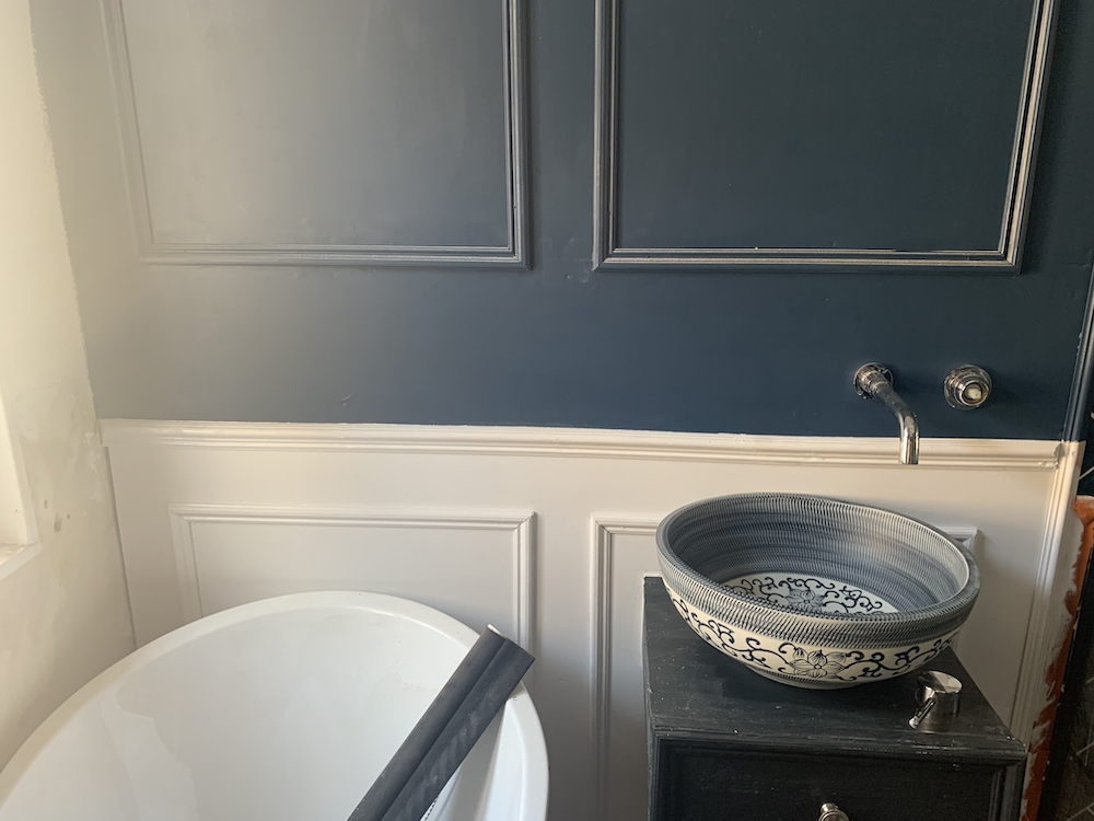 After plastering and painting the wall