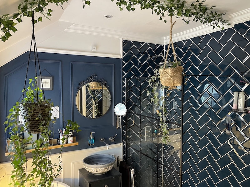 The finished bathroom, showing new furtniture and fittings