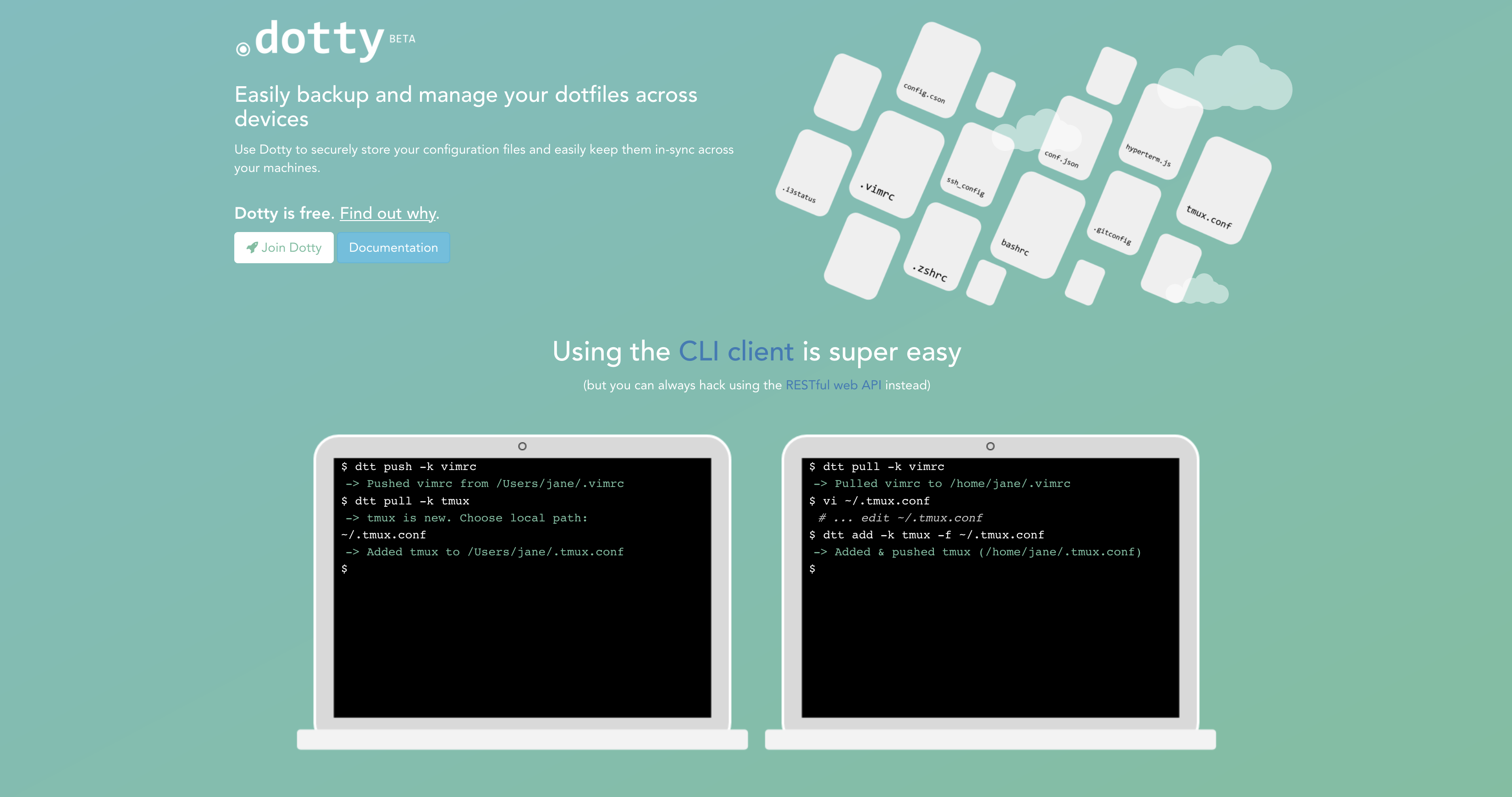 Dotty’s website header