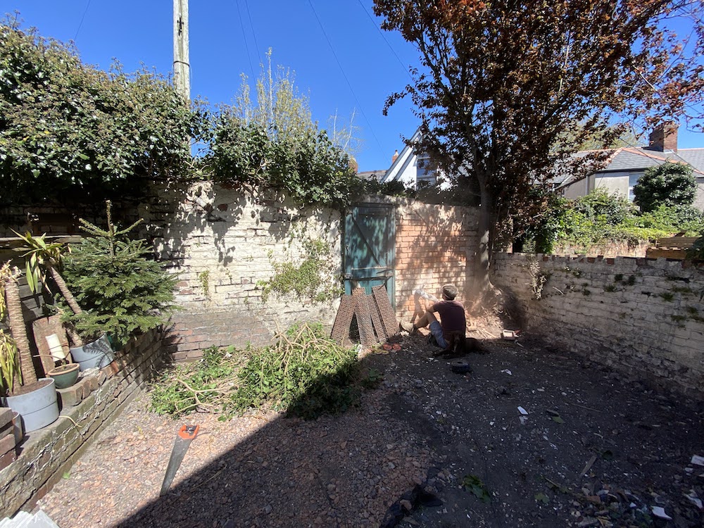 Scraping off the old paint