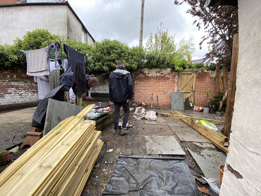 Laying the foundation for the fencing