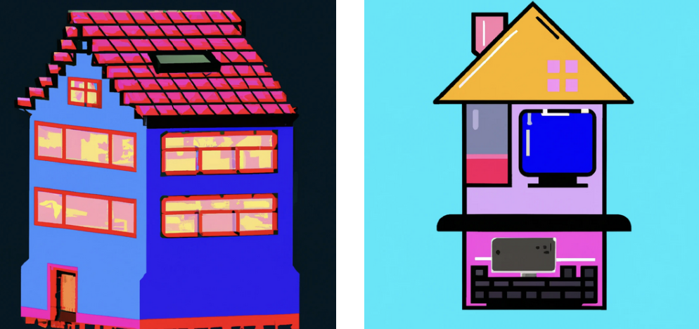 AI artwork of a home server.