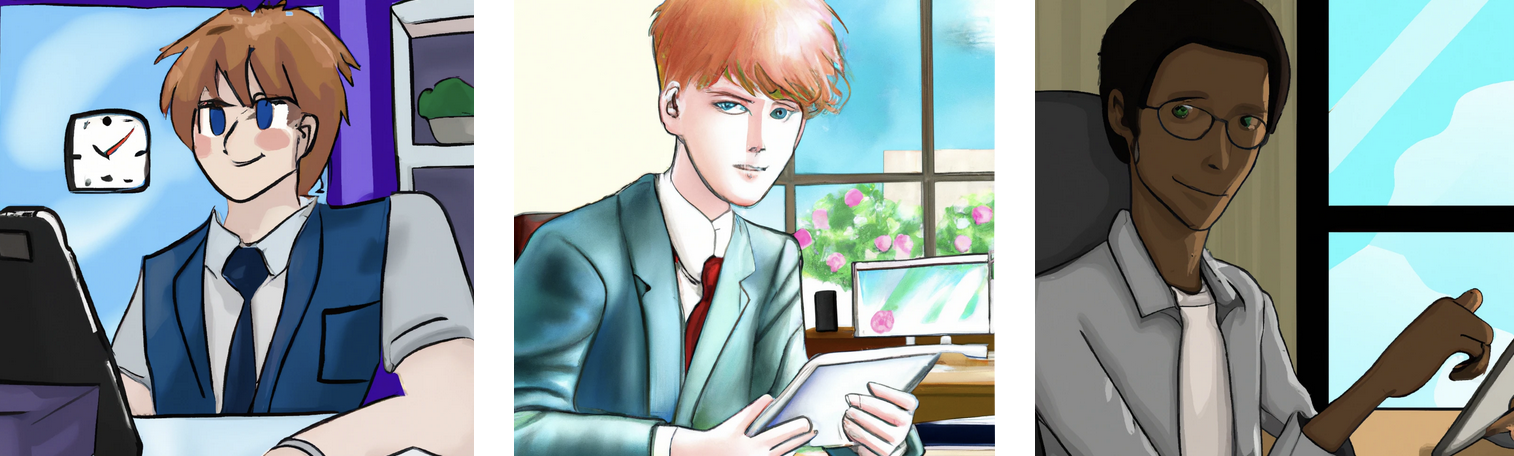 AI representation of coding on iPads.