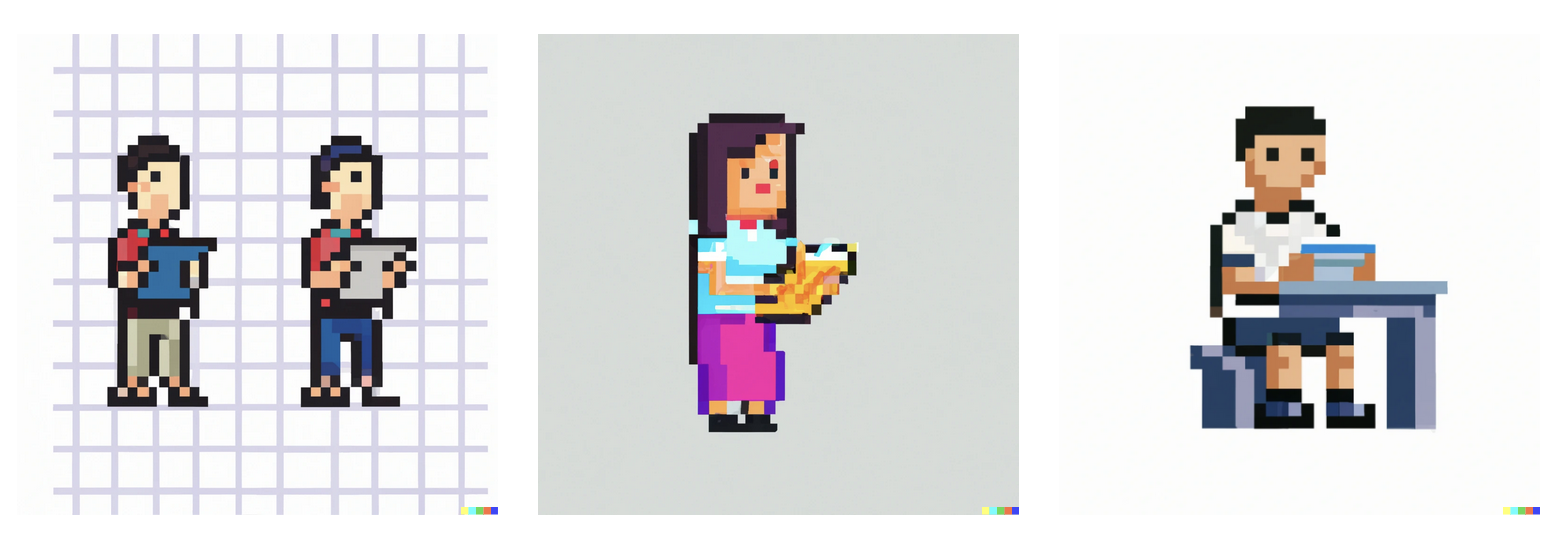 AI representation of people taking notes.