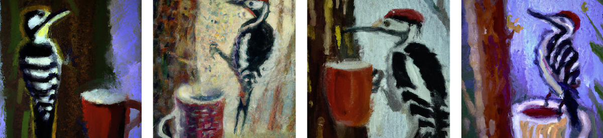 Woodpeckers and tea.